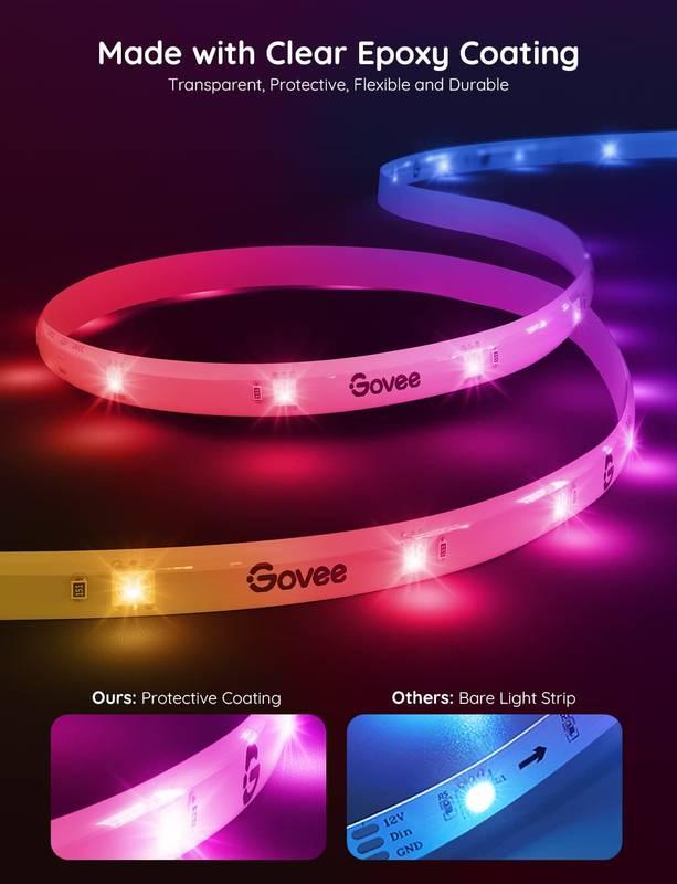 LED pásek Govee WiFi RGBIC Smart PRO, 5m - extra odolný