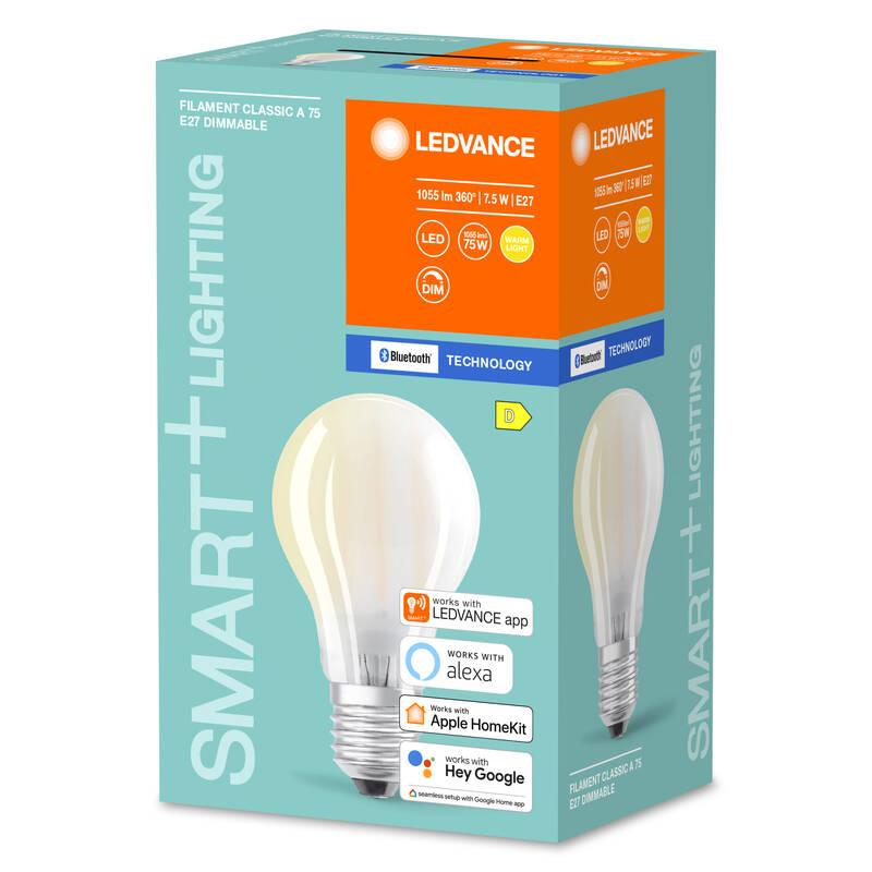 Chytrá žárovka LEDVANCE SMART Bluetooth Filament Classic Dimmable 7,5 W E27