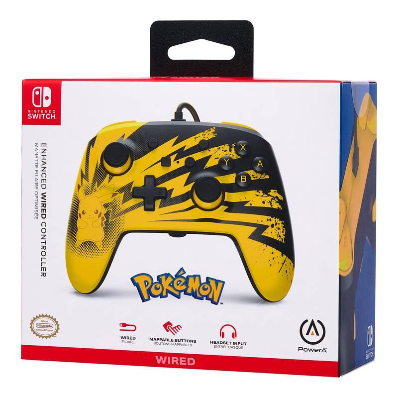 Gamepad PowerA Enhanced Wired pro Nintendo Switch - Pokémon: Pikachu Lightning