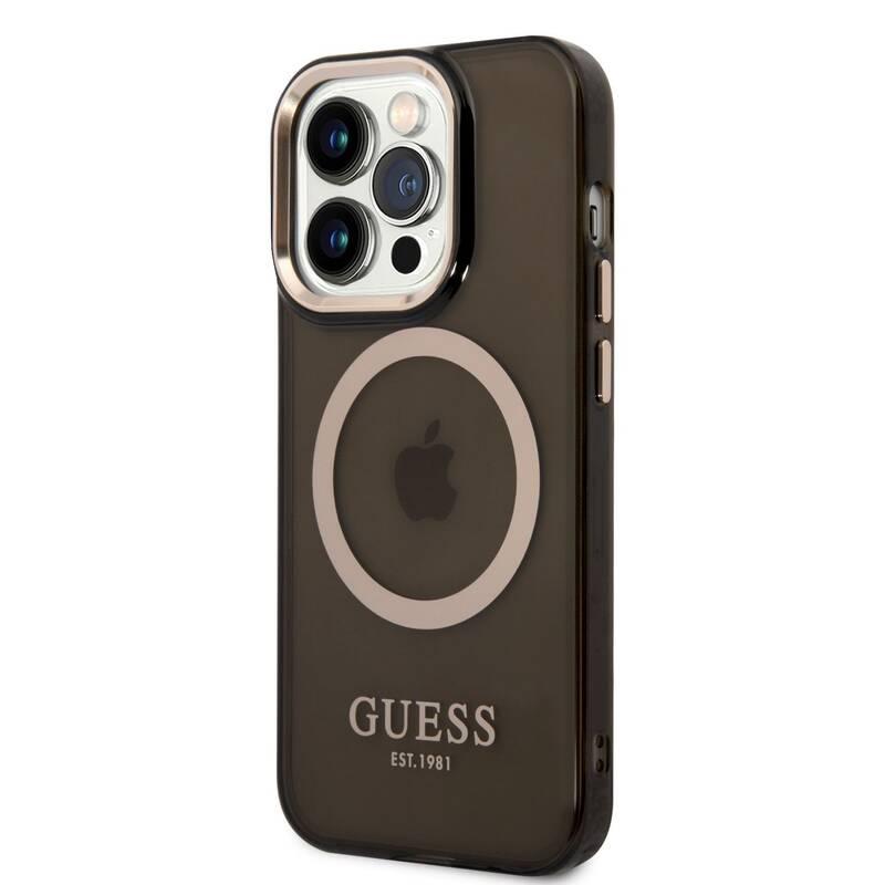 Kryt na mobil Guess Translucent MagSafe na Apple iPhone 14 Pro černý, Kryt, na, mobil, Guess, Translucent, MagSafe, na, Apple, iPhone, 14, Pro, černý