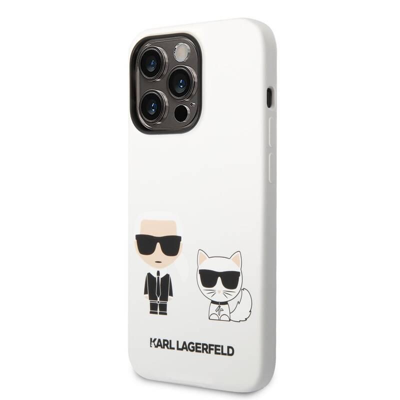 Kryt na mobil Karl Lagerfeld and Choupette Liquid Silicone na Apple iPhone 14 Pro Max bílý, Kryt, na, mobil, Karl, Lagerfeld, Choupette, Liquid, Silicone, na, Apple, iPhone, 14, Pro, Max, bílý
