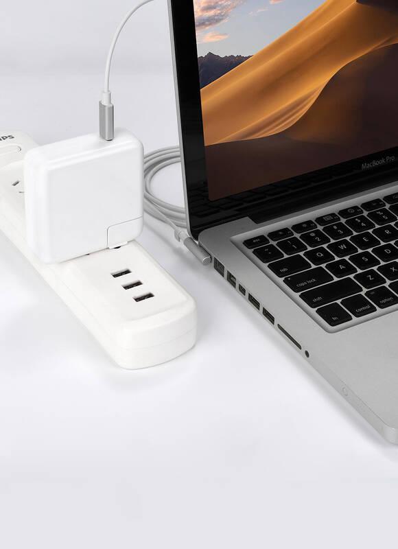 Napájecí adaptér COTECi MagSafe pro MacBook, 61 W, s kabelem USB-C MagSafe 2, 2 m bílý, Napájecí, adaptér, COTECi, MagSafe, pro, MacBook, 61, W, s, kabelem, USB-C, MagSafe, 2, 2, m, bílý