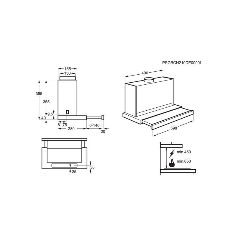 Odsavač par Electrolux 600 FLEX LFP616X nerez