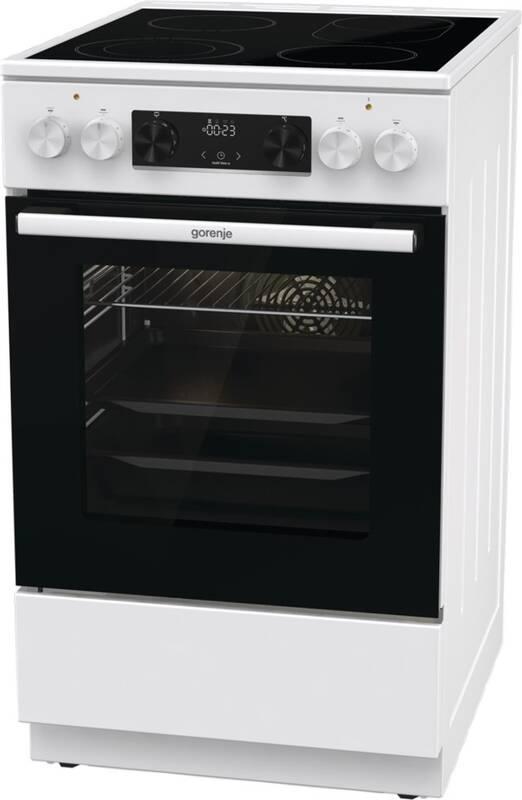 Sklokeramický sporák Gorenje Advanced GECS5C70WA bílý