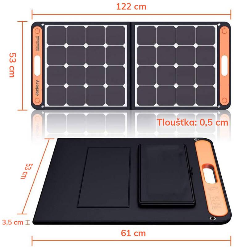 Solární panel Jackery SolarSaga 100W černý oranžový