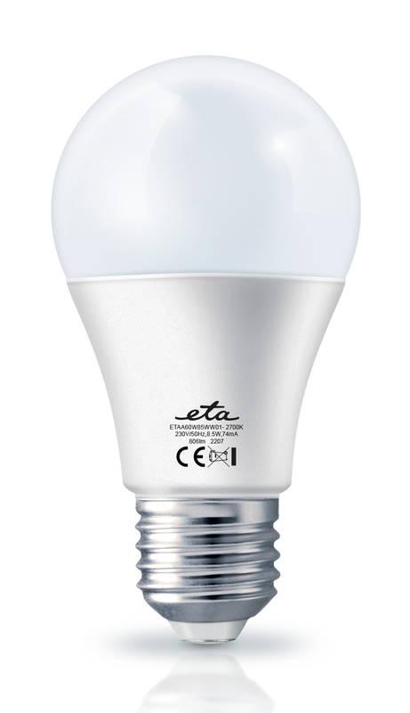 Žárovka LED ETA EKO LEDka klasik 8,5W, E27, teplá bílá, Žárovka, LED, ETA, EKO, LEDka, klasik, 8,5W, E27, teplá, bílá