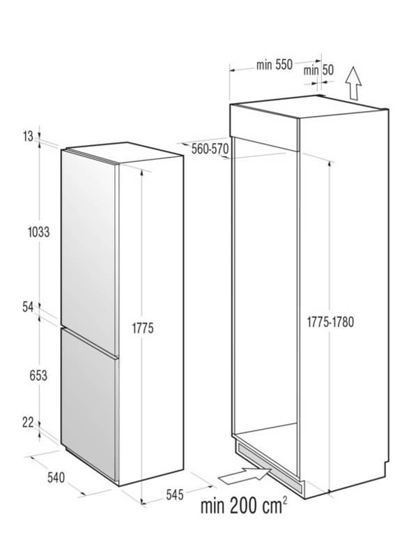 Chladnička s mrazničkou Gorenje RCI4181AWV bílá ocel