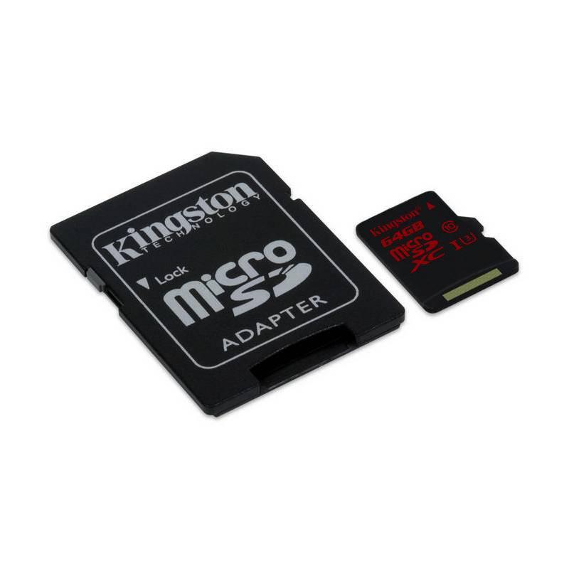 Paměťová karta Kingston MicroSDHC 64GB UHS-I U3 adapter, Paměťová, karta, Kingston, MicroSDHC, 64GB, UHS-I, U3, adapter