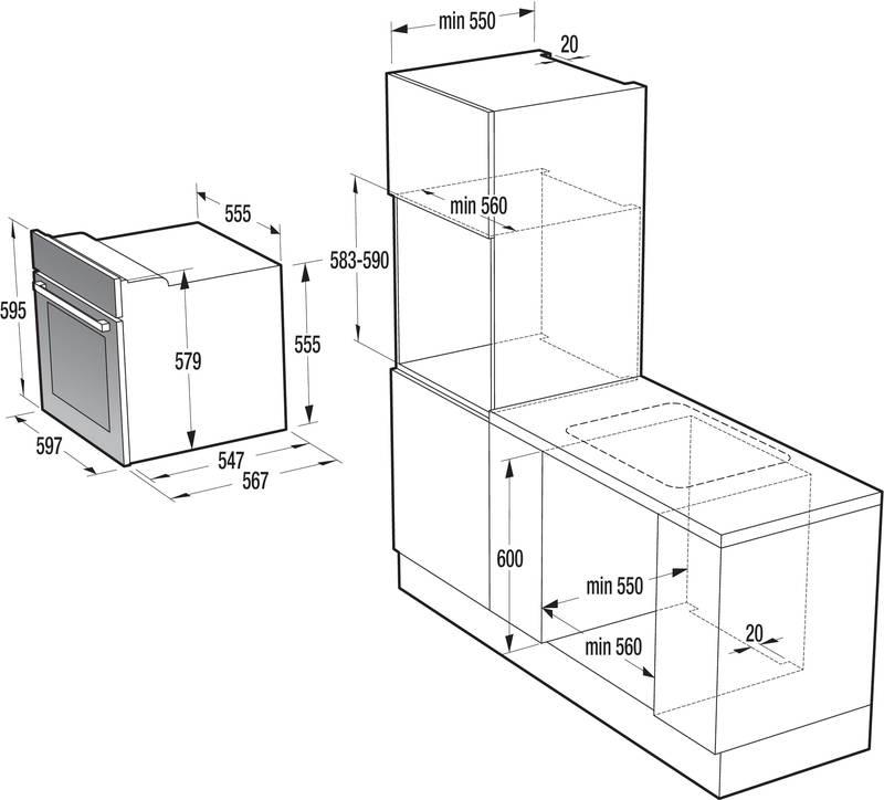 Trouba Gorenje Essential BO636E20XG černá, Trouba, Gorenje, Essential, BO636E20XG, černá