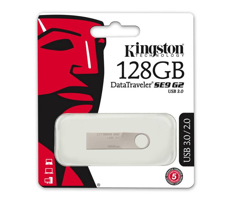 USB Flash Kingston DataTraveler SE9 G2 128GB kovový, USB, Flash, Kingston, DataTraveler, SE9, G2, 128GB, kovový