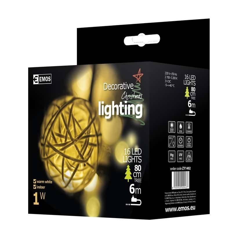 Vánoční osvětlení EMOS 16 LED, 3m, řetěz , teplá bílá, vnitřní použití, Vánoční, osvětlení, EMOS, 16, LED, 3m, řetěz, teplá, bílá, vnitřní, použití
