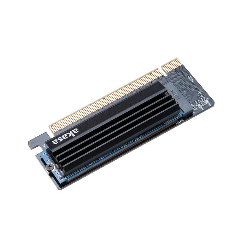Adaptér akasa M.2 SSD na PCIe adaptérová karta s chladičem, Adaptér, akasa, M.2, SSD, na, PCIe, adaptérová, karta, s, chladičem