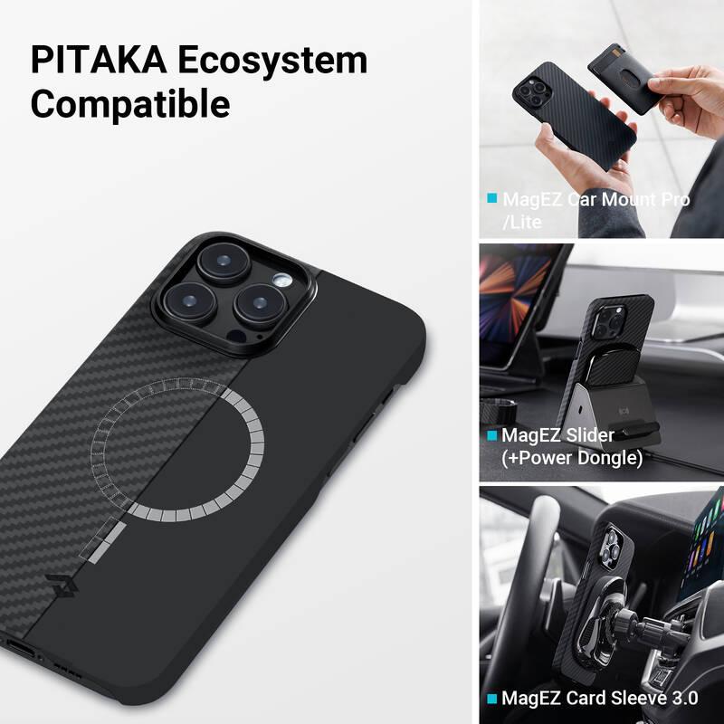 Kryt na mobil Pitaka MagEZ 3 1500D na Apple iPhone 14 Pro černý