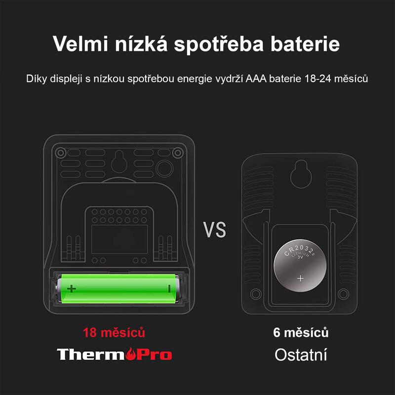 Teploměr ThermoPro TP49-W bílý, Teploměr, ThermoPro, TP49-W, bílý