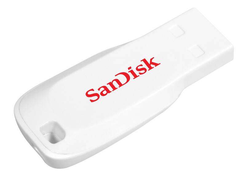 USB Flash SanDisk Cruzer Blade 16GB bílý, USB, Flash, SanDisk, Cruzer, Blade, 16GB, bílý