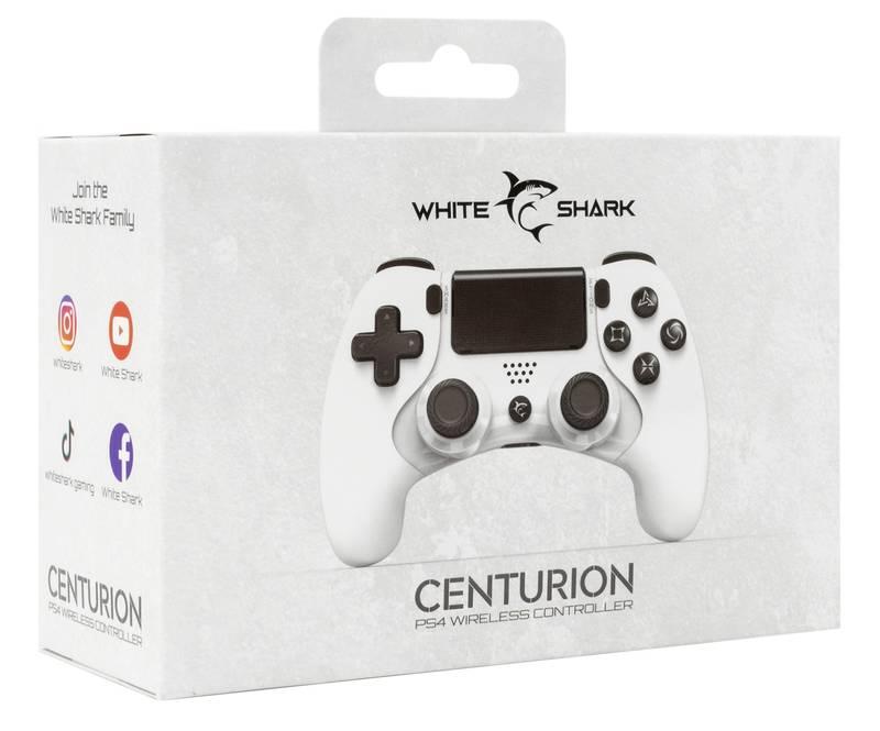 Gamepad White Shark CENTURION pro PS3 PS4 bílý