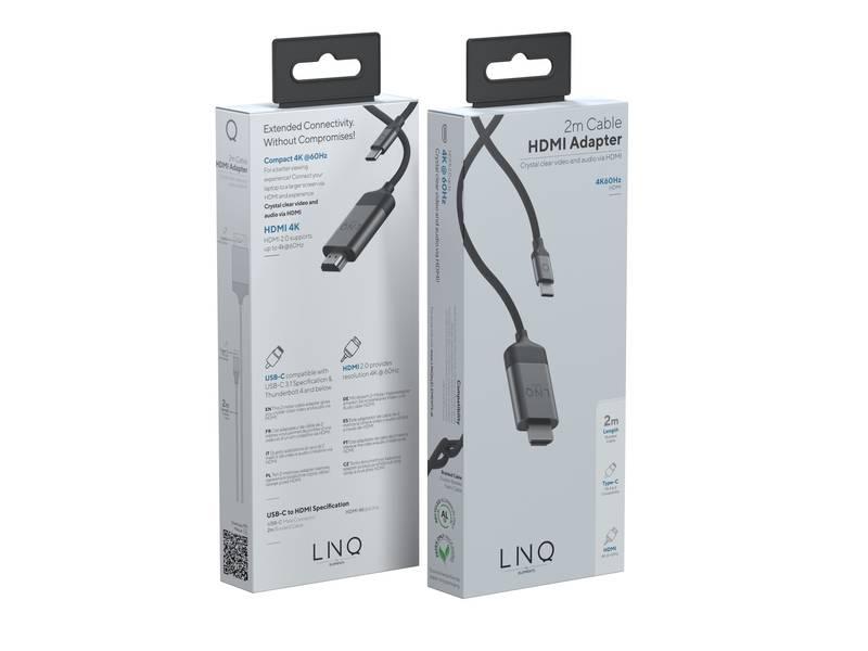 Kabel Linq byELEMENTS USB-C HDMI 4K, 2m černý