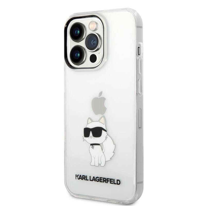 Kryt na mobil Karl Lagerfeld IML Choupette NFT na Apple iPhone 14 Pro průhledný