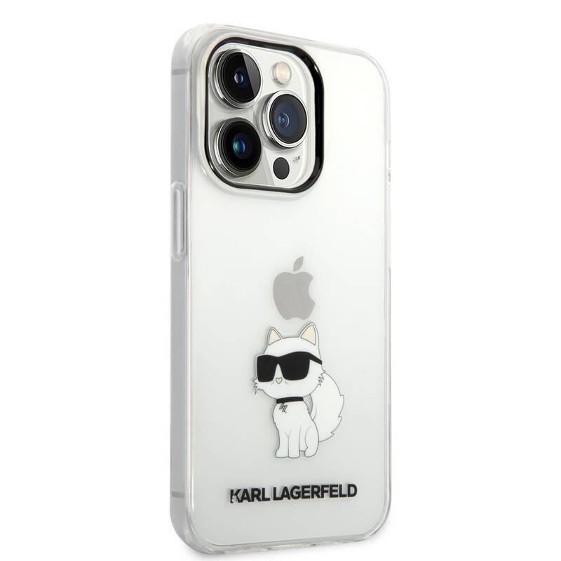 Kryt na mobil Karl Lagerfeld IML Choupette NFT na Apple iPhone 14 Pro průhledný