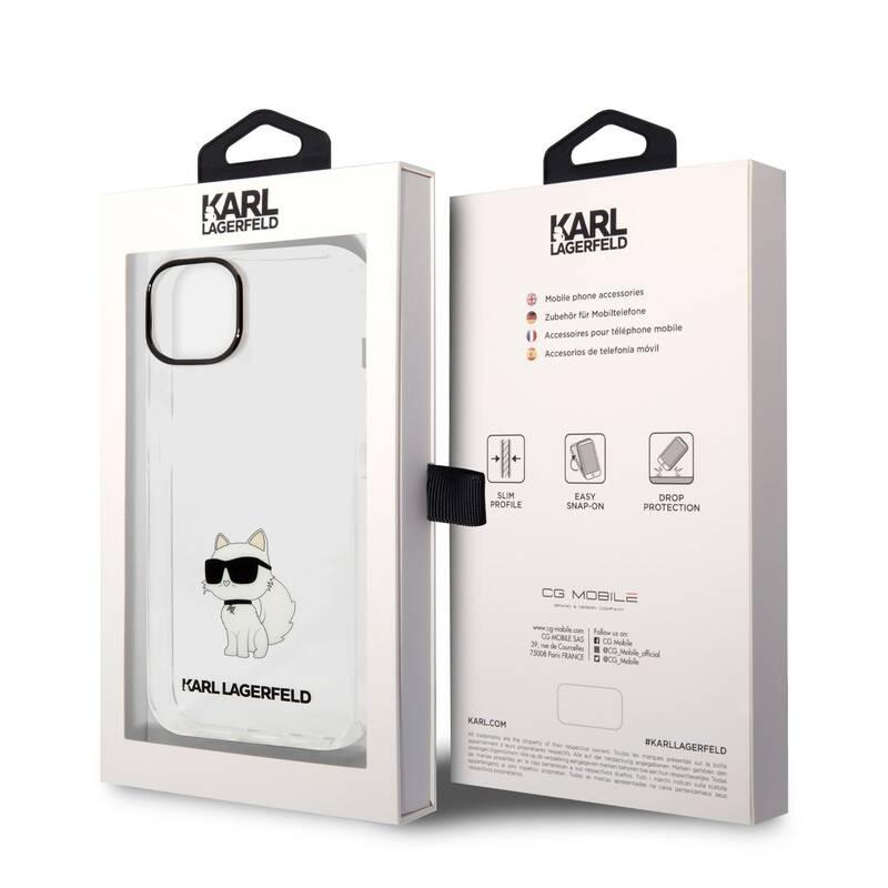 Kryt na mobil Karl Lagerfeld IML Choupette NFT na Apple iPhone 14 průhledný