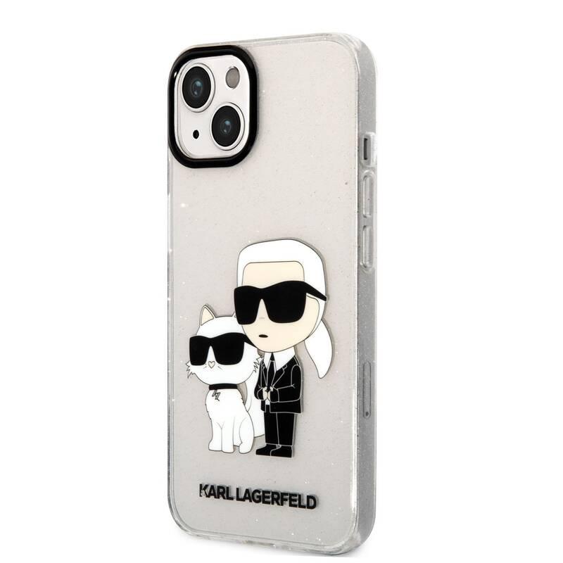 Kryt na mobil Karl Lagerfeld IML Glitter Karl and Choupette NFT na Apple iPhone 13 průhledný, Kryt, na, mobil, Karl, Lagerfeld, IML, Glitter, Karl, Choupette, NFT, na, Apple, iPhone, 13, průhledný