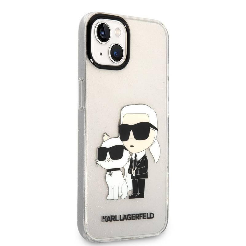 Kryt na mobil Karl Lagerfeld IML Glitter Karl and Choupette NFT na Apple iPhone 13 průhledný, Kryt, na, mobil, Karl, Lagerfeld, IML, Glitter, Karl, Choupette, NFT, na, Apple, iPhone, 13, průhledný