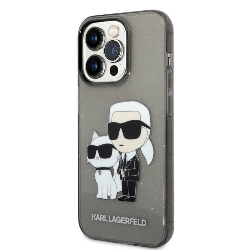 Kryt na mobil Karl Lagerfeld IML Glitter Karl and Choupette NFT na Apple iPhone 14 Pro černý, Kryt, na, mobil, Karl, Lagerfeld, IML, Glitter, Karl, Choupette, NFT, na, Apple, iPhone, 14, Pro, černý