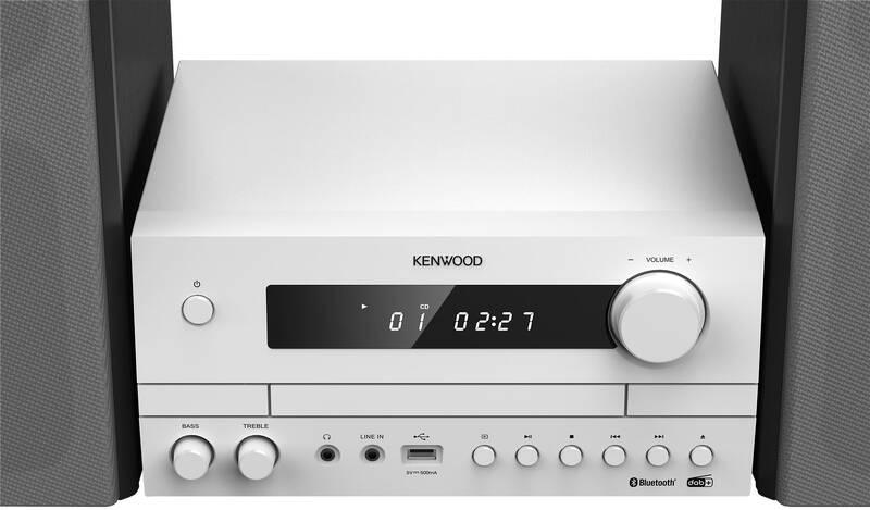 Mikrosystém KENWOOD M-822DAB černý bílý, Mikrosystém, KENWOOD, M-822DAB, černý, bílý