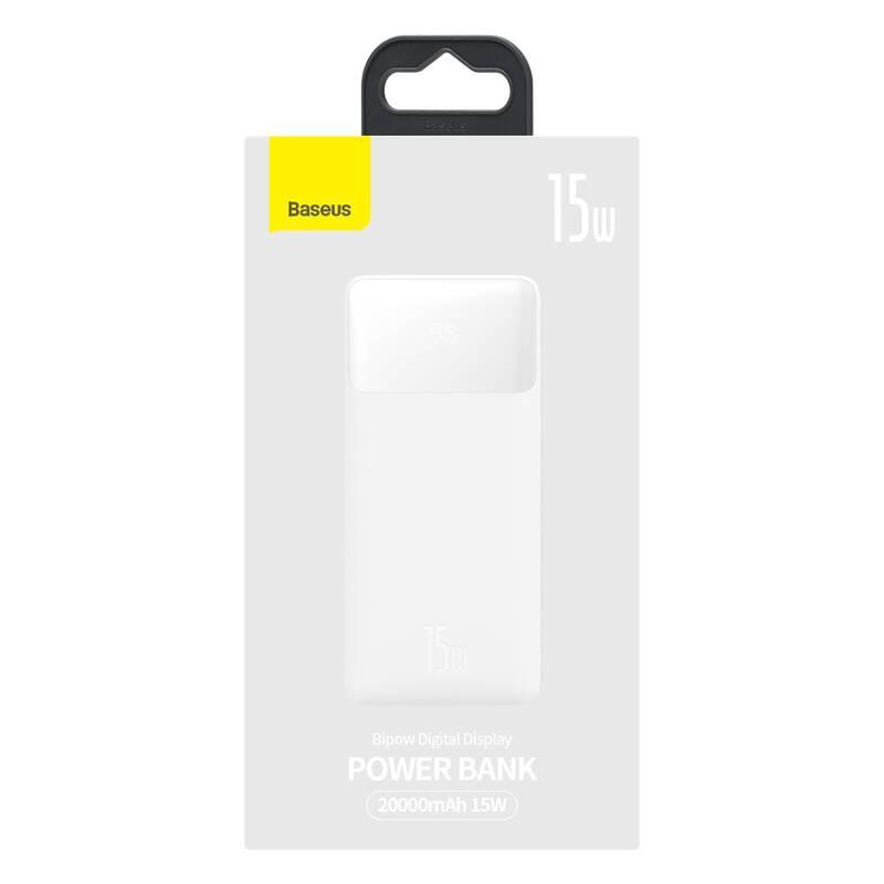 Powerbank Baseus Bipow 20000mAh 15W bílá