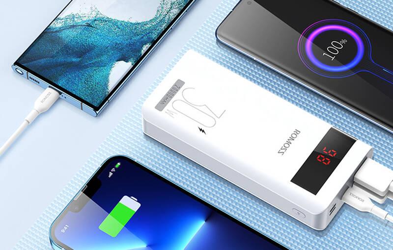 Powerbank Romoss Sense 6PS Pro 20 000mAh 30W bílá