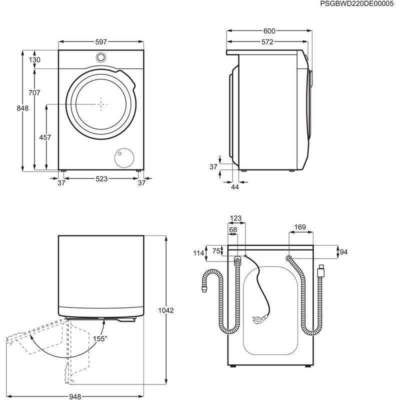 Pračka Electrolux UltraCare 800 EW8F348WC bílá, Pračka, Electrolux, UltraCare, 800, EW8F348WC, bílá