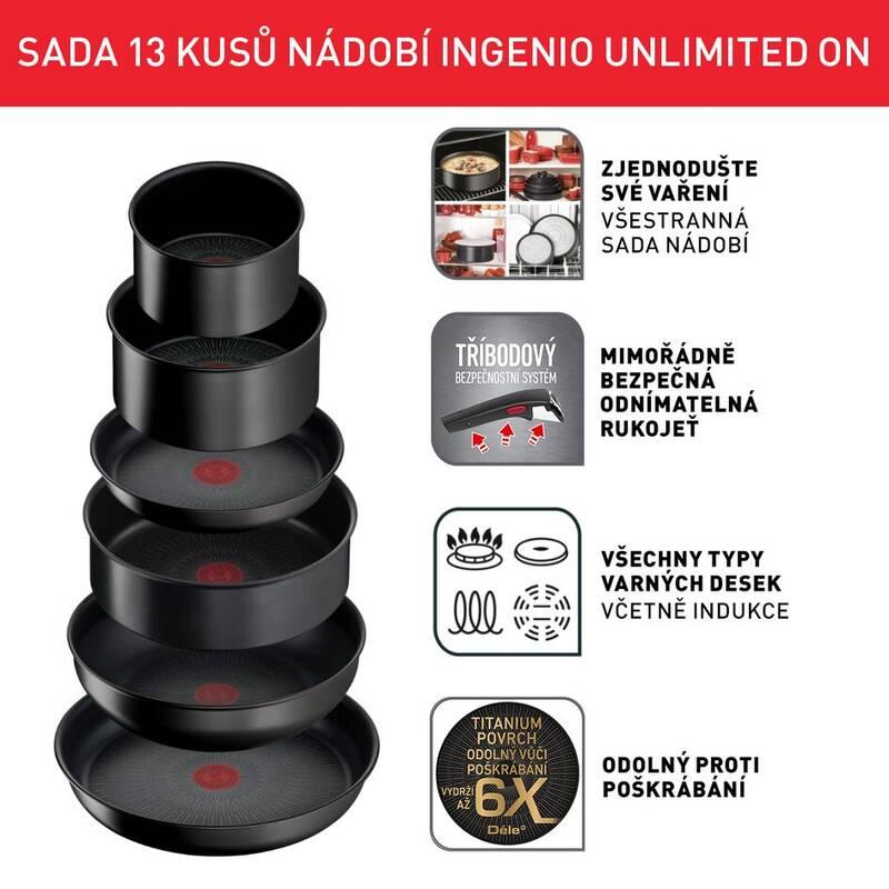 Sada hrnců Tefal Ingenio Unlimited L7639002, 13 ks, Sada, hrnců, Tefal, Ingenio, Unlimited, L7639002, 13, ks