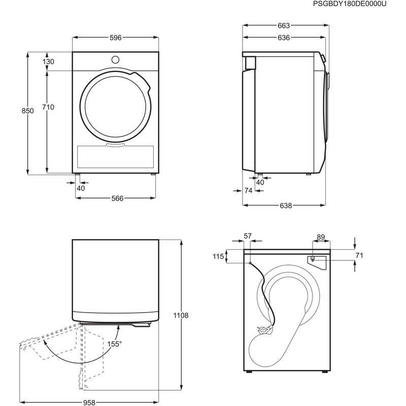 Sušička prádla Electrolux SensiCare 600 EW6C428BC bílá, Sušička, prádla, Electrolux, SensiCare, 600, EW6C428BC, bílá