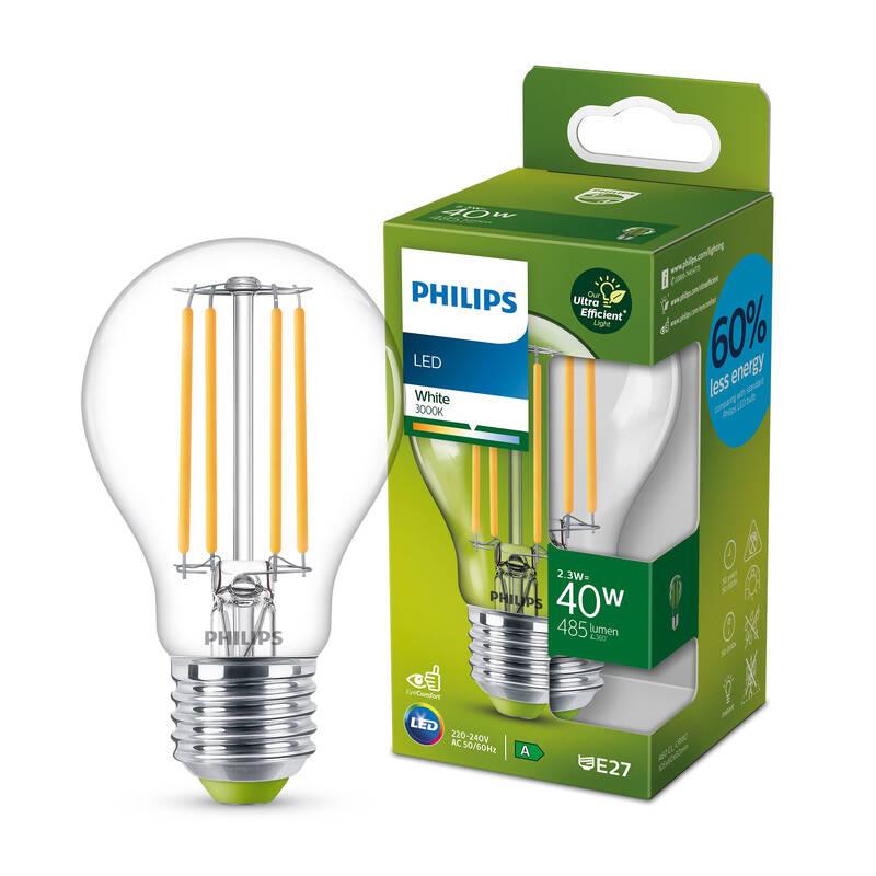 Žárovka LED Philips filament klasik, E27, 2,3W, bílá, Žárovka, LED, Philips, filament, klasik, E27, 2,3W, bílá