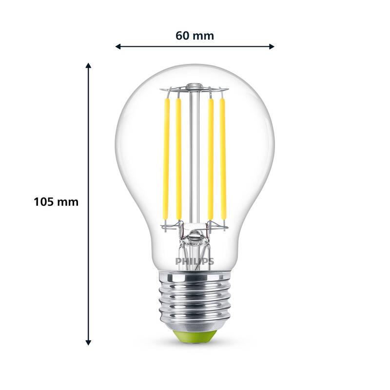 Žárovka LED Philips filament klasik, E27, 2,3W, studená bílá, Žárovka, LED, Philips, filament, klasik, E27, 2,3W, studená, bílá