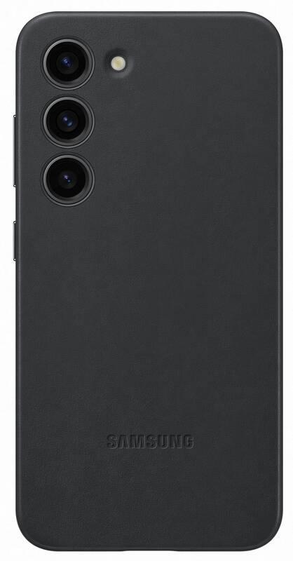 Kryt na mobil Samsung Leather na Galaxy S23 černý