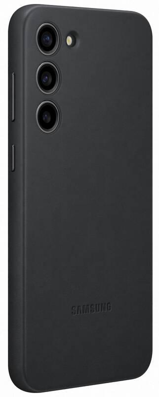 Kryt na mobil Samsung Leather na Galaxy S23 černý