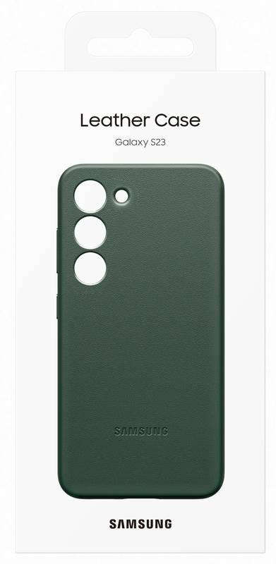 Kryt na mobil Samsung Leather na Galaxy S23 zelený