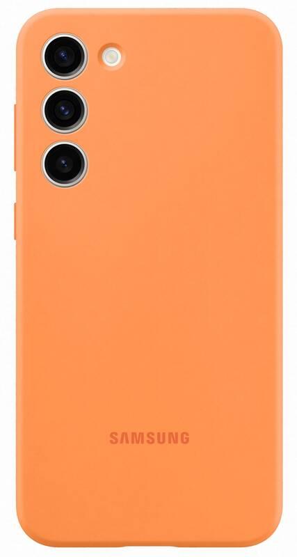 Kryt na mobil Samsung Silicone na Galaxy S23 oranžový
