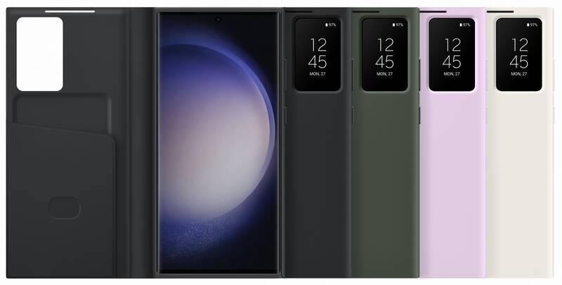 Pouzdro na mobil flipové Samsung Smart View na Galaxy S23 Ultra krémové, Pouzdro, na, mobil, flipové, Samsung, Smart, View, na, Galaxy, S23, Ultra, krémové