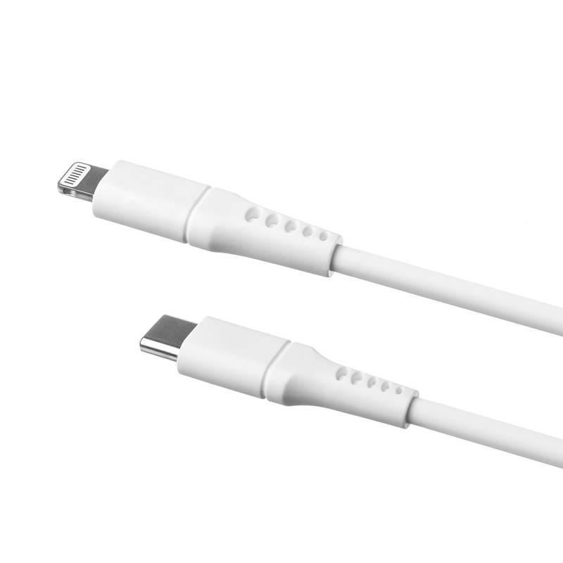 Kabel FIXED Liquid silicone USB-C Lightning s podporou PD, MFi, 1,2m bílý, Kabel, FIXED, Liquid, silicone, USB-C, Lightning, s, podporou, PD, MFi, 1,2m, bílý