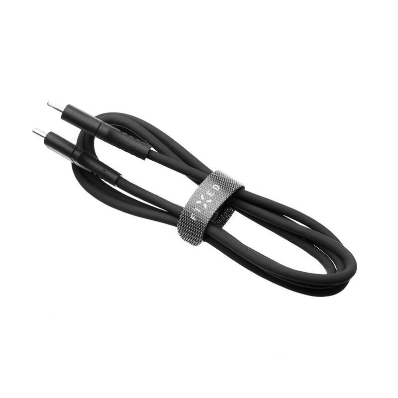 Kabel FIXED Liquid silicone USB-C USB-C s podporou PD, 60W, 1,2m černý, Kabel, FIXED, Liquid, silicone, USB-C, USB-C, s, podporou, PD, 60W, 1,2m, černý