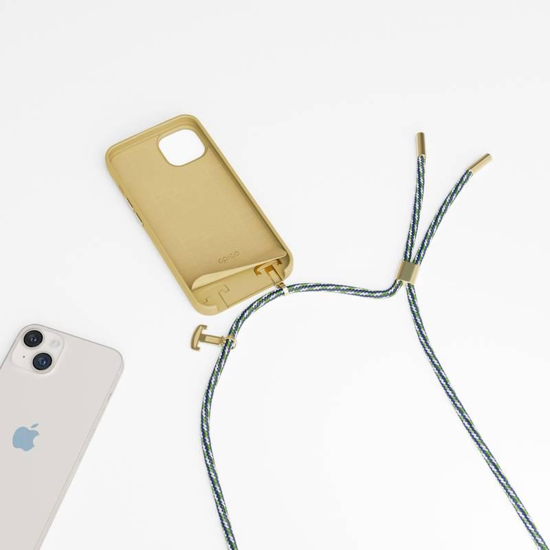 Kryt na mobil Epico Silicone Necklace na Apple iPhone 13 14 béžový