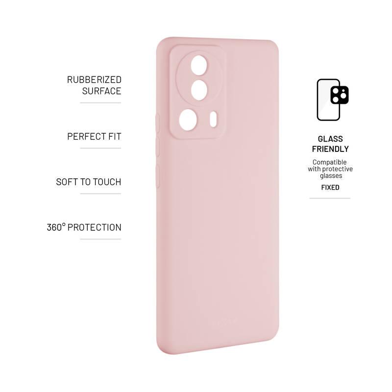 Kryt na mobil FIXED Story na Xiaomi 13 Lite růžový