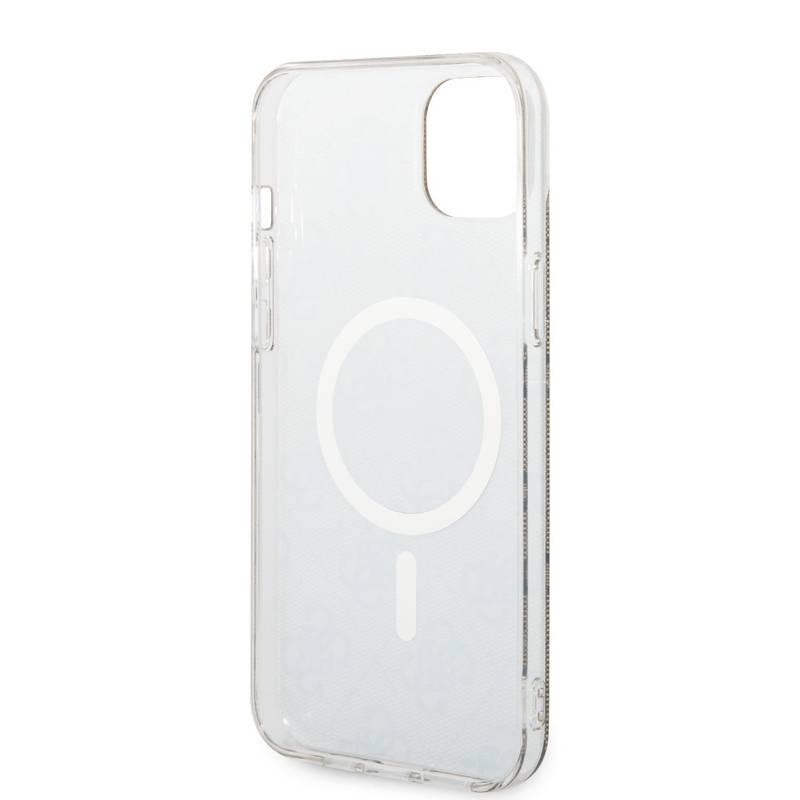 Kryt na mobil Guess 4G MagSafe na Apple iPhone 14 Plus bezdrátová nabíječka hnědý
