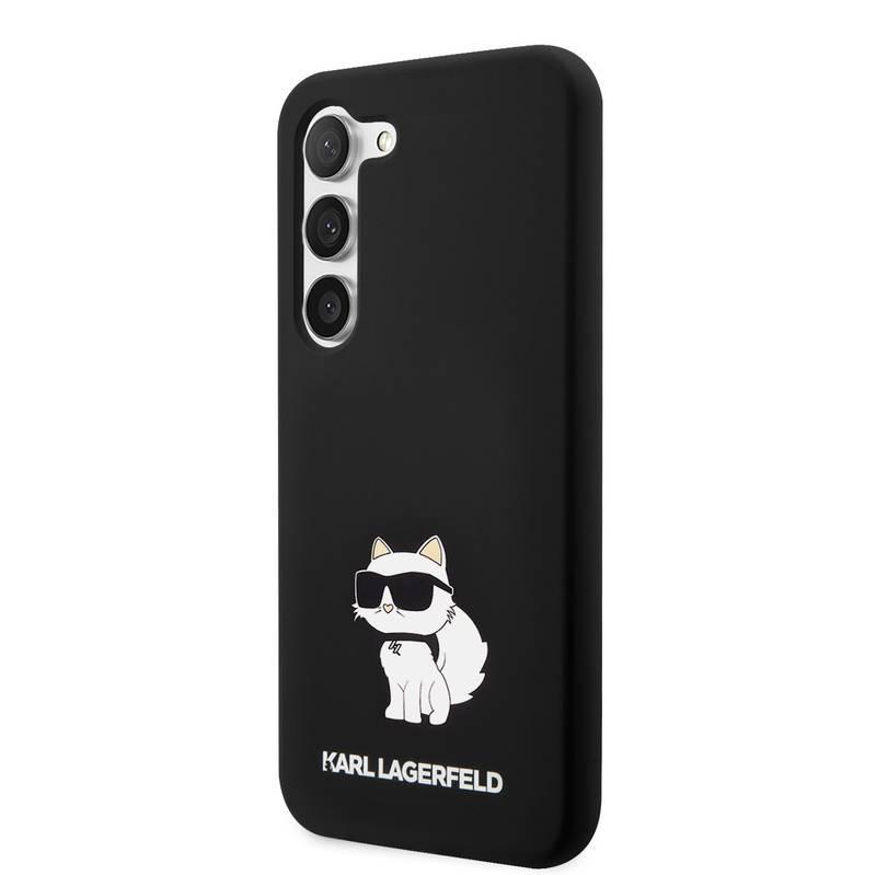 Kryt na mobil Karl Lagerfeld Liquid Silicone Choupette NFT na Samsung Galaxy S23 černý