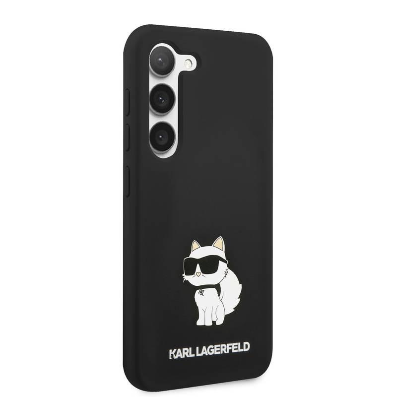 Kryt na mobil Karl Lagerfeld Liquid Silicone Choupette NFT na Samsung Galaxy S23 černý