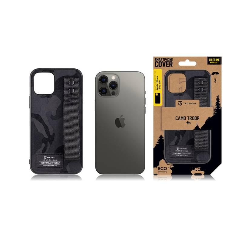 Kryt na mobil Tactical Camo Troop Drag Strap na Apple iPhone 12 12 Pro černý