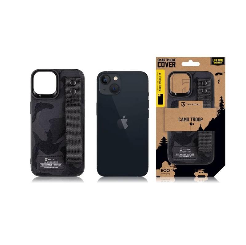 Kryt na mobil Tactical Camo Troop Drag Strap na Apple iPhone 14 černý