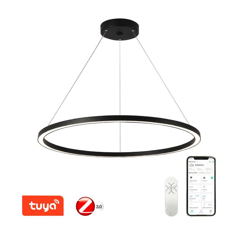 Závěsné svítidlo IMMAX NEO FINO SMART 1 kruh, 80cm, 60W, Zigbee 3.0, TUYA černé